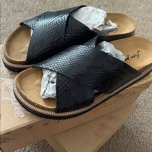NIB Free People Sidelines Footbed Sandals